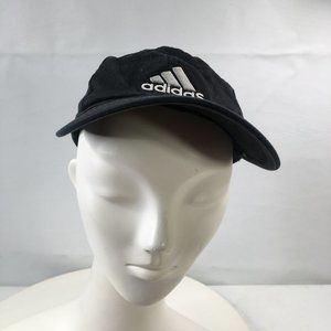 Adidas Hats Cap Fitted Womens Small Medium Black White Fitted Climalite #2760